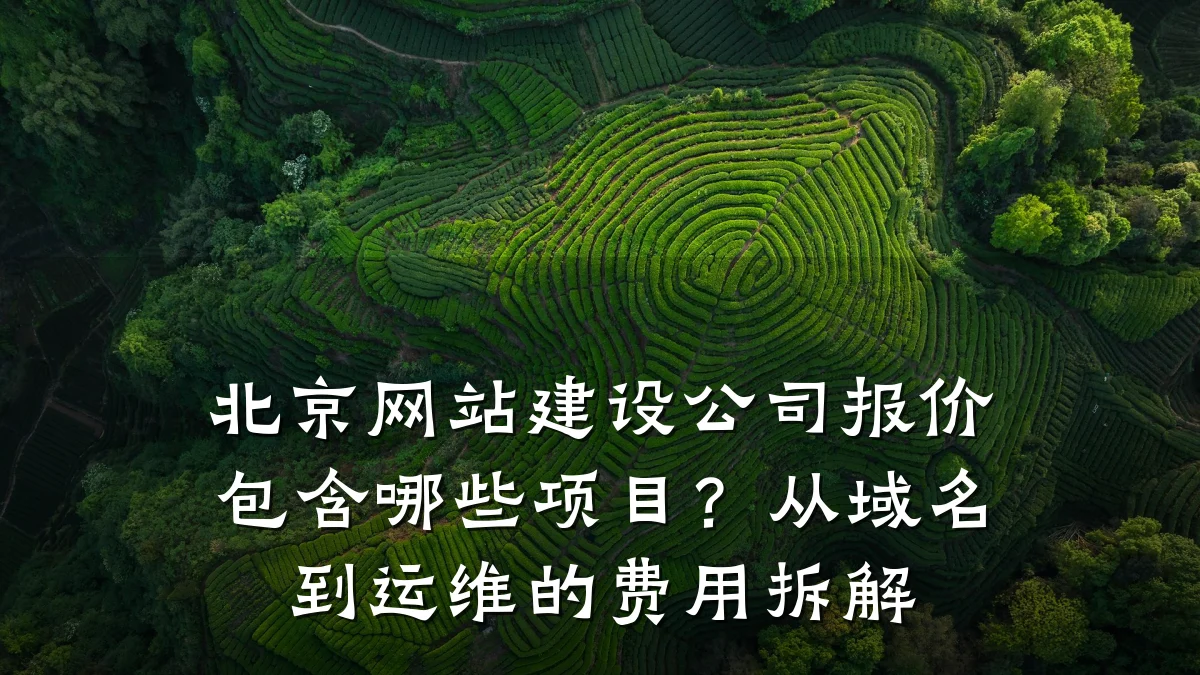 北京网站建设公司报价包含哪些项目?从域名到运维的费用拆解