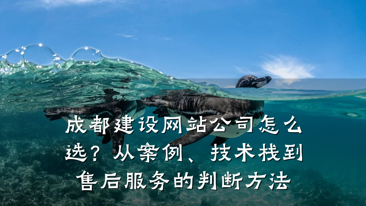 成都建设网站公司怎么选？从案例、技术栈到售后服务的判断方法
