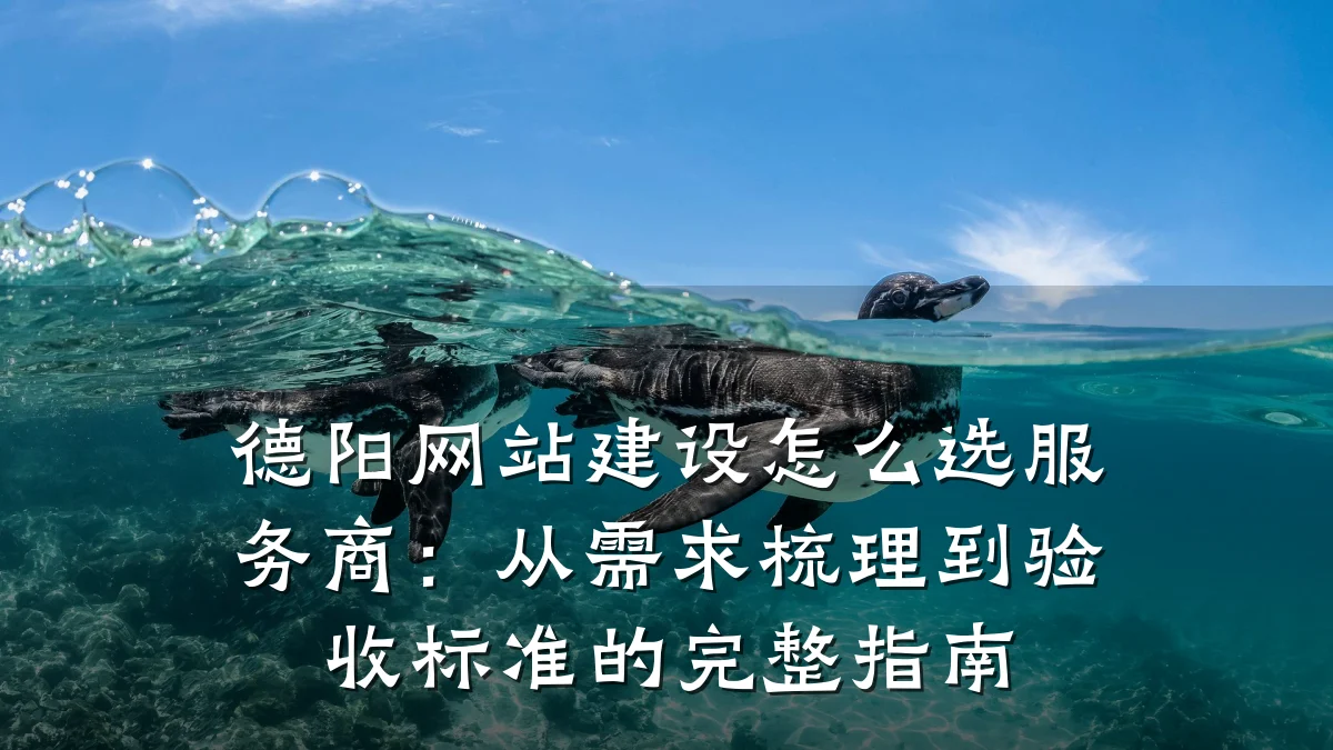 德阳网站建设怎么选服务商:从需求梳理到验收标准的完整指南