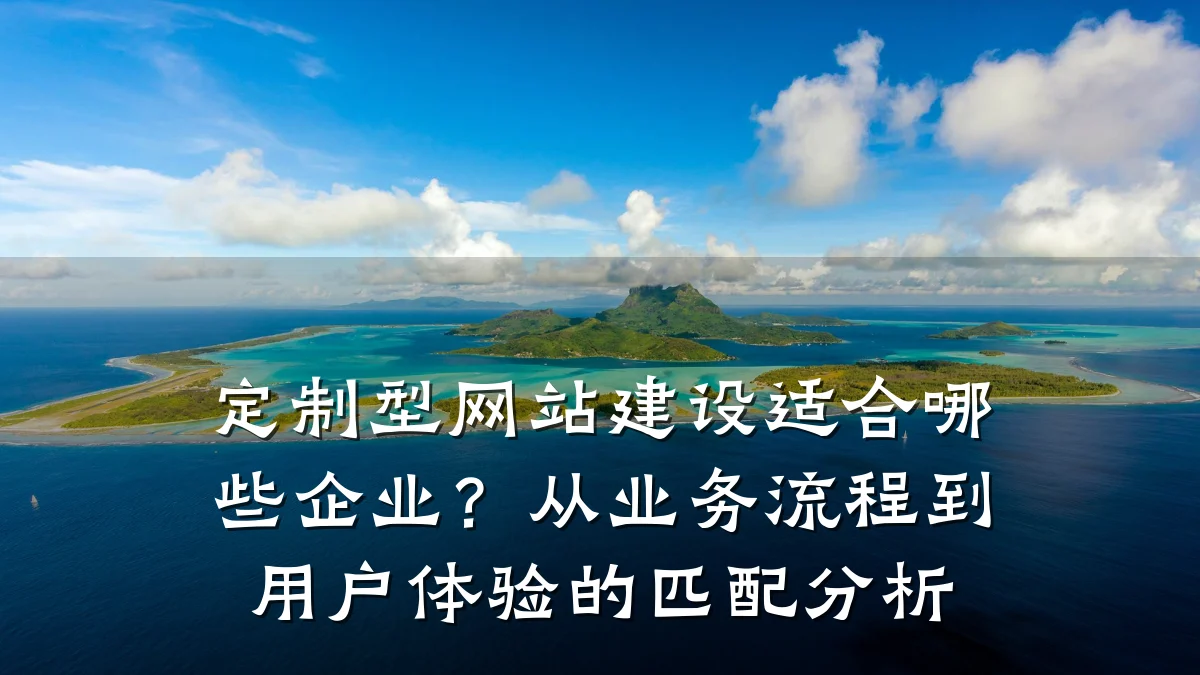 定制型网站建设适合哪些企业?从业务流程到用户体验的匹配分析