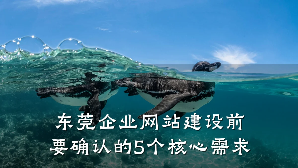 东莞企业网站建设前要确认的5个核心需求