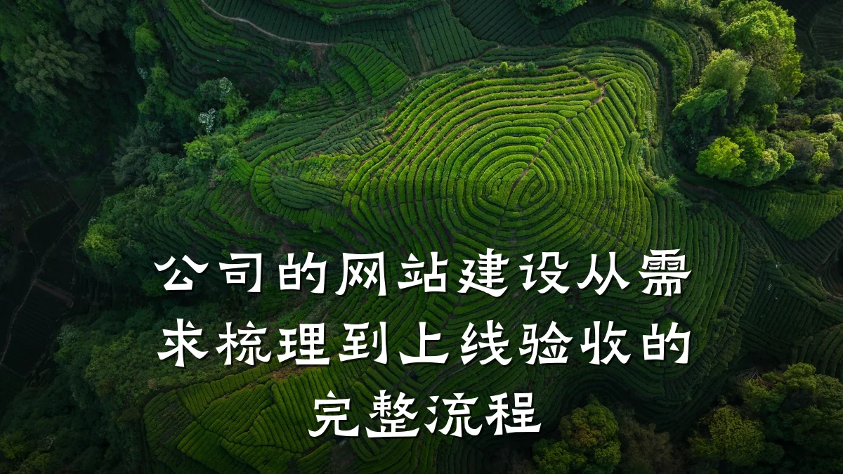 公司的网站建设从需求梳理到上线验收的完整流程