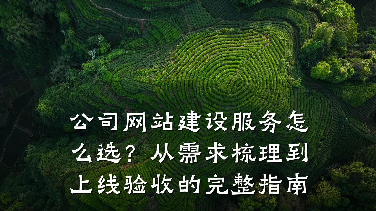公司网站建设服务怎么选？从需求梳理到上线验收的完整指南