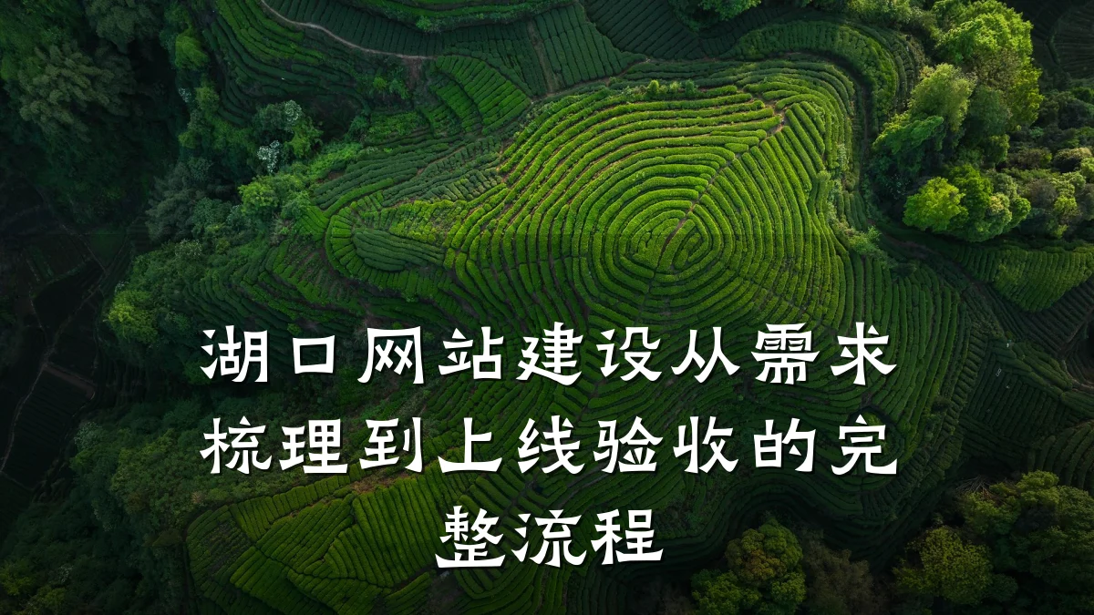 湖口网站建设从需求梳理到上线验收的完整流程