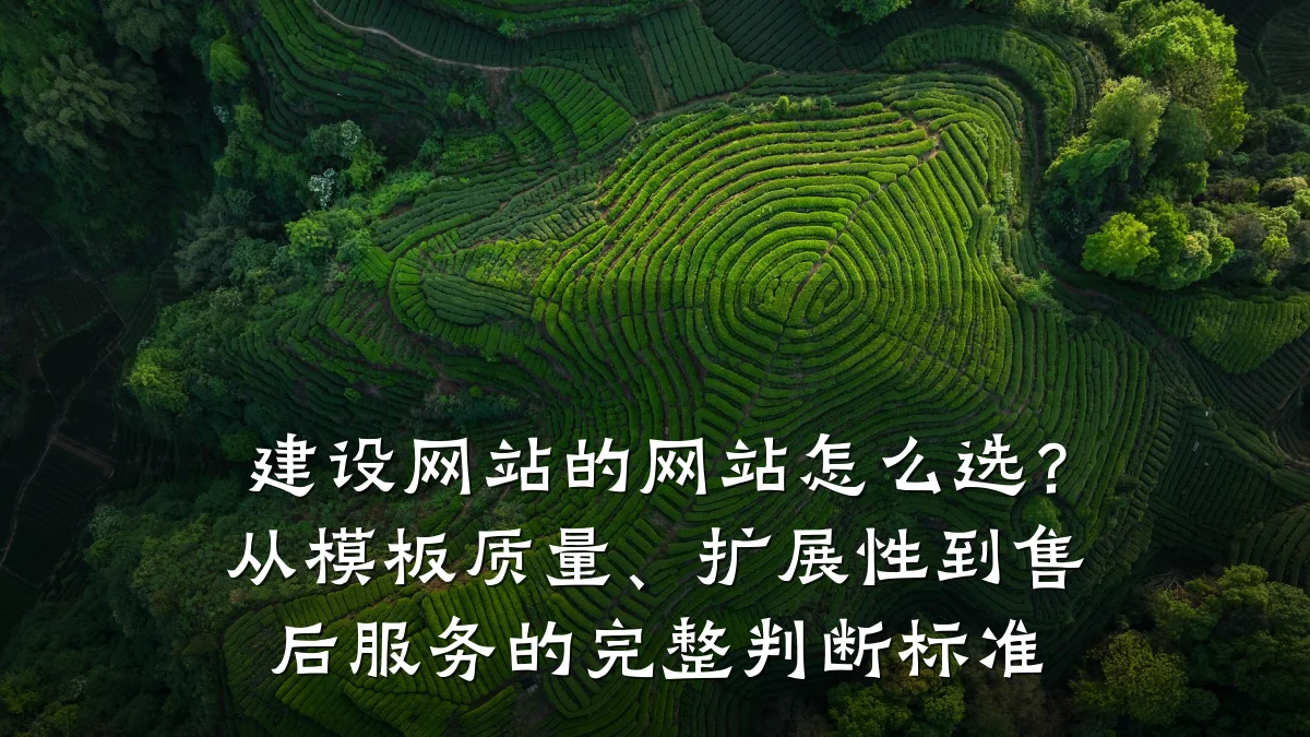 建设网站的网站怎么选?从模板质量、扩展性到售后服务的完整判断标准