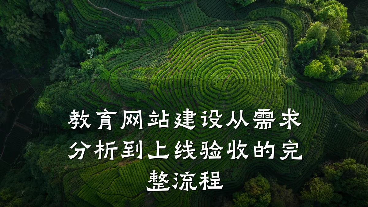 教育网站建设从需求分析到上线验收的完整流程