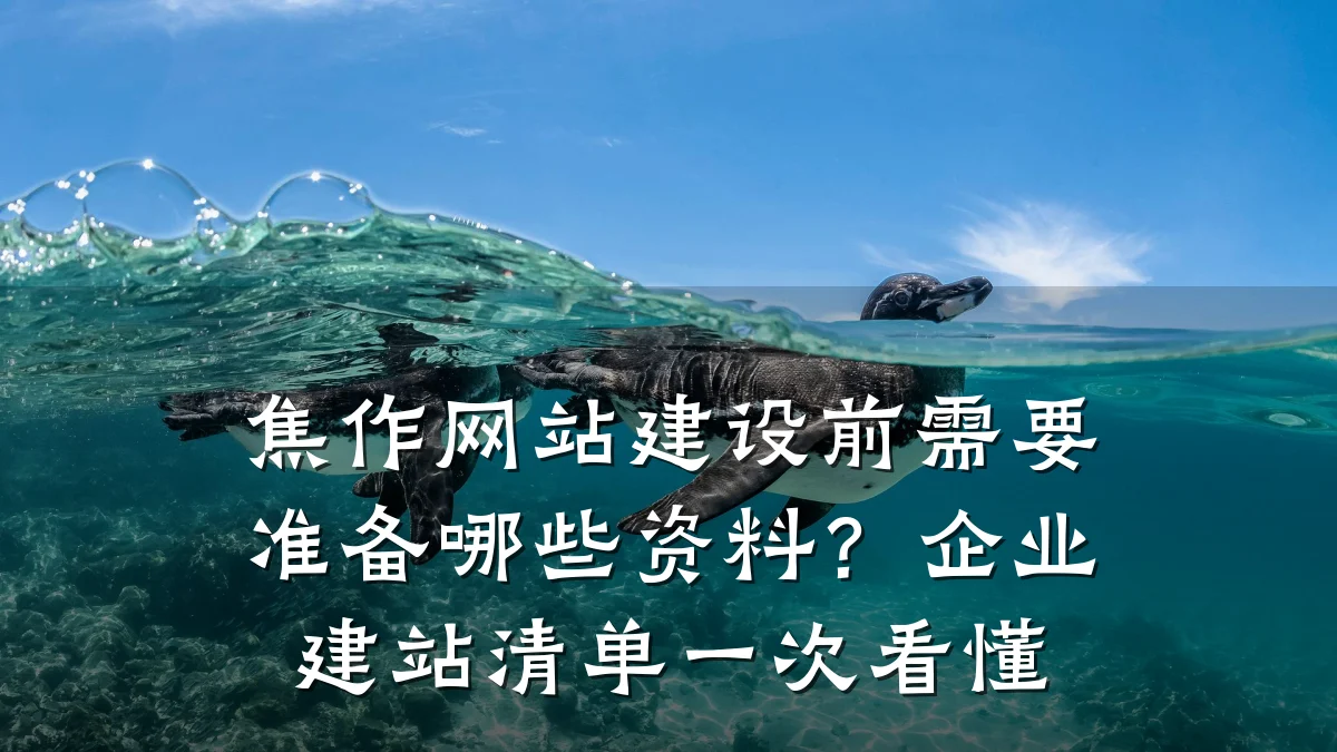 焦作网站建设前需要准备哪些资料?企业建站清单一次看懂
