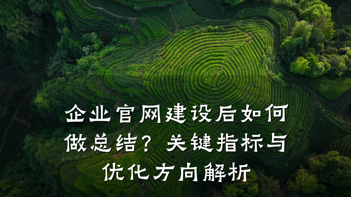 企业官网建设后如何做总结?关键指标与优化方向解析