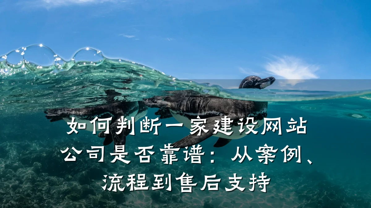 如何判断一家建设网站公司是否靠谱:从案例、流程到售后支持