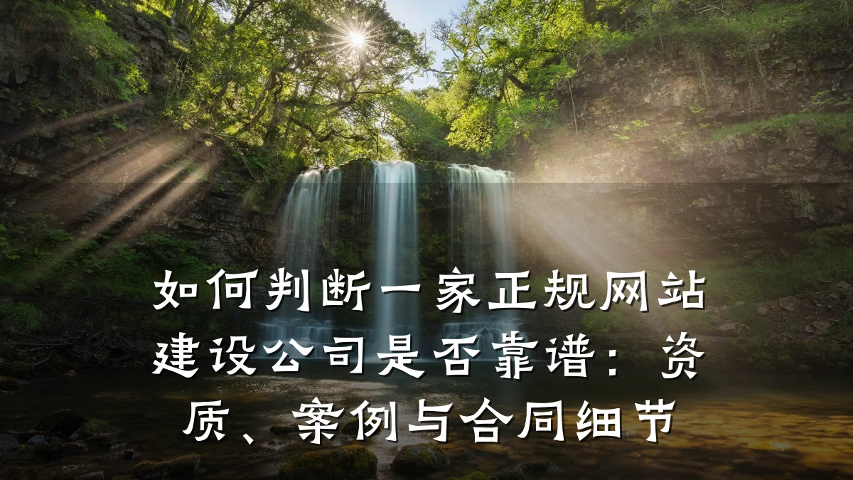如何判断一家正规网站建设公司是否靠谱:资质、案例与合同细节
