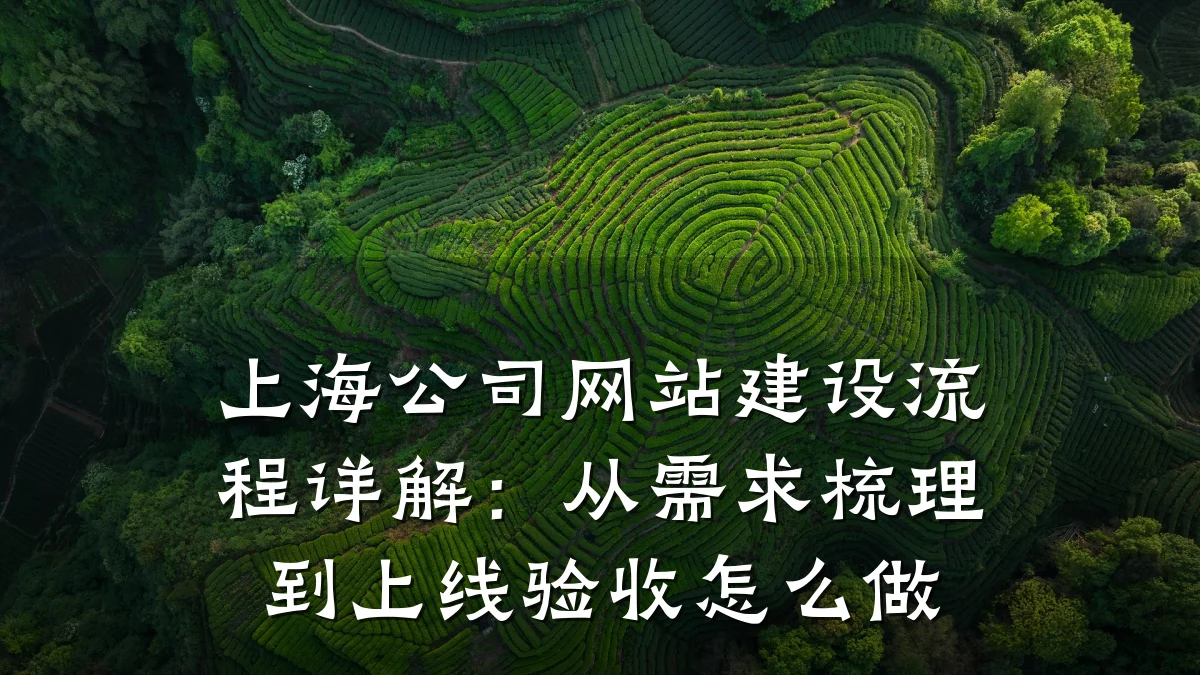上海公司网站建设流程详解:从需求梳理到上线验收怎么做