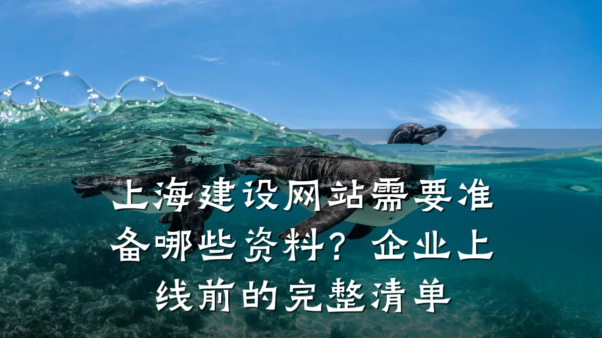 上海建设网站需要准备哪些资料?企业上线前的完整清单