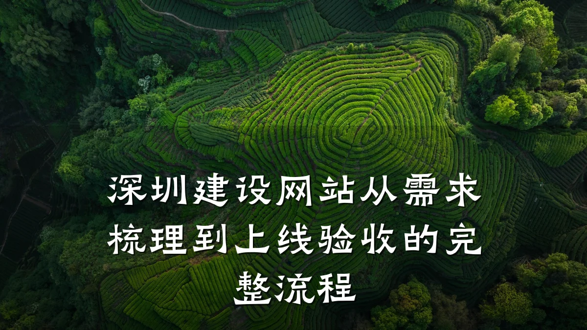 深圳建设网站从需求梳理到上线验收的完整流程