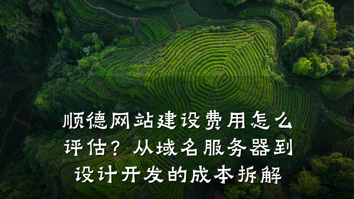 顺德网站建设费用怎么评估?从域名服务器到设计开发的成本拆解