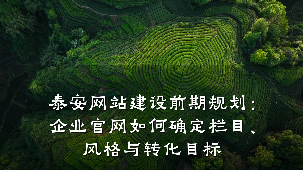 泰安网站建设前期规划:企业官网如何确定栏目、风格与转化目标