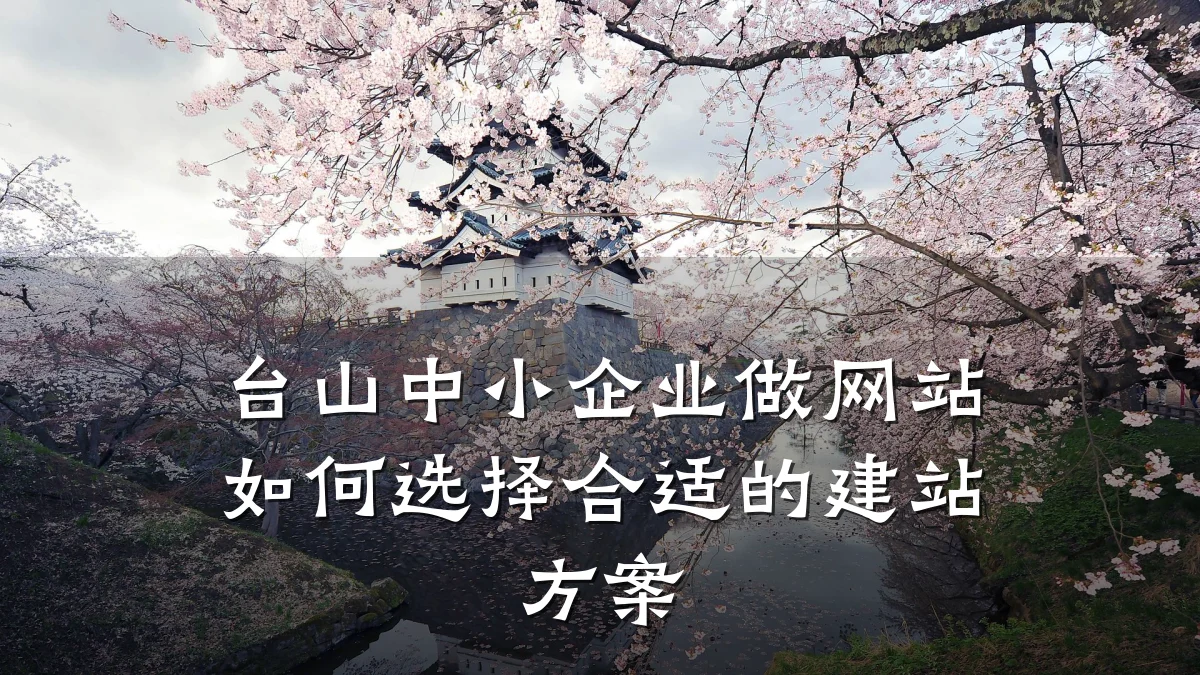 台山中小企业做网站如何选择合适的建站方案