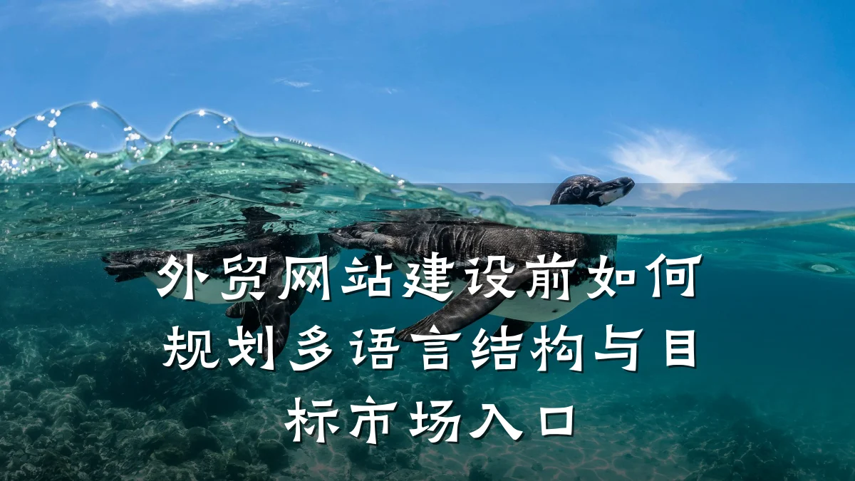 外贸网站建设前如何规划多语言结构与目标市场入口