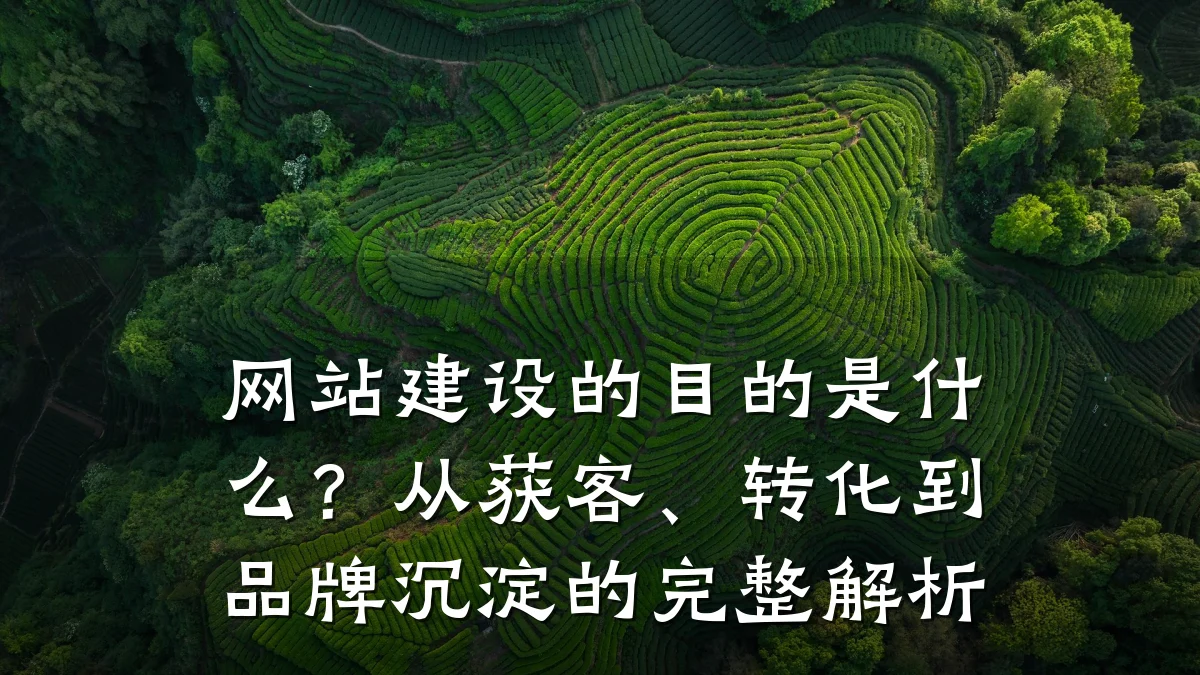 网站建设的目的是什么?从获客、转化到品牌沉淀的完整解析