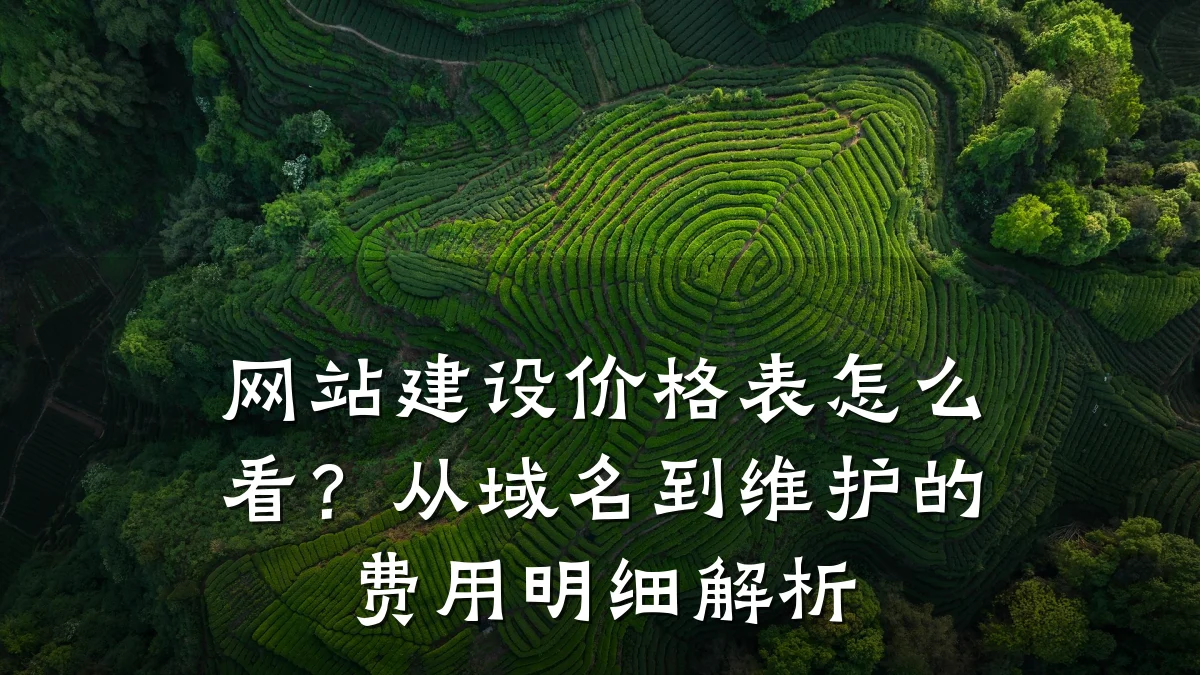 网站建设价格表怎么看?从域名到维护的费用明细解析