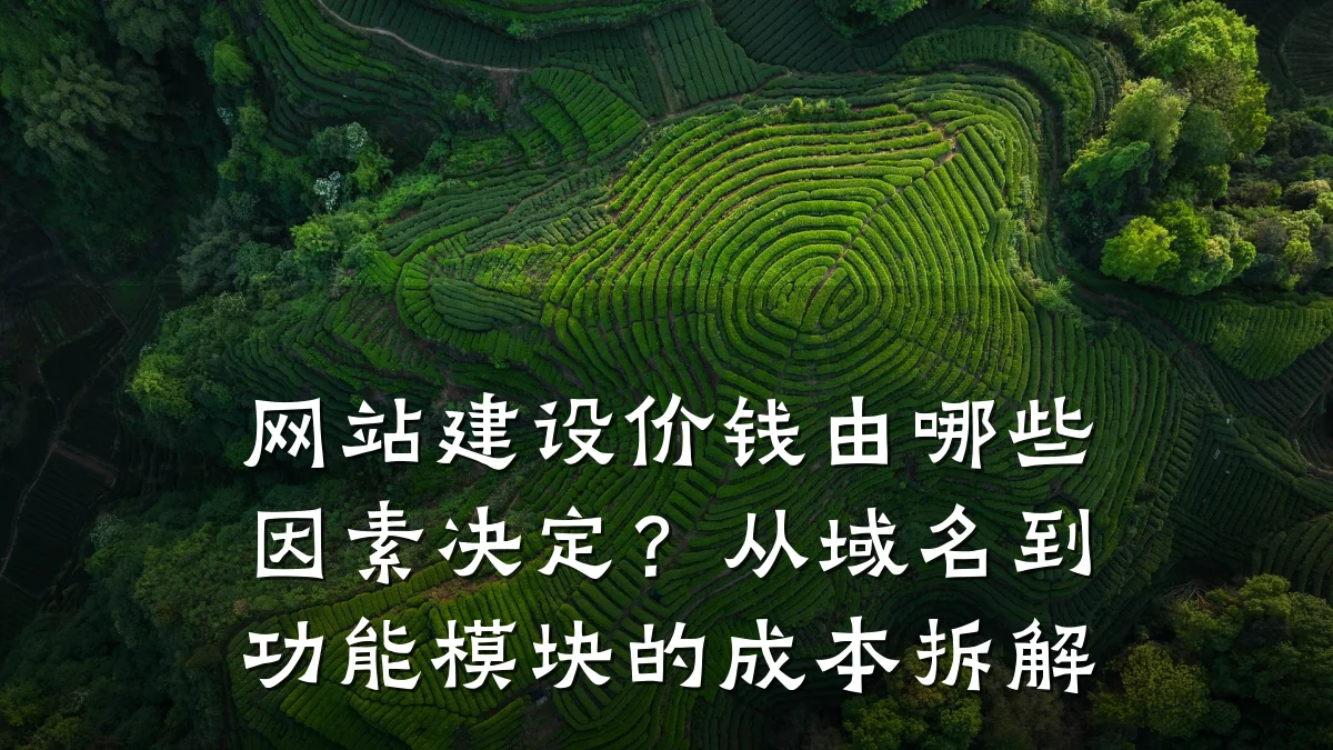 网站建设价钱由哪些因素决定？从域名到功能模块的成本拆解
