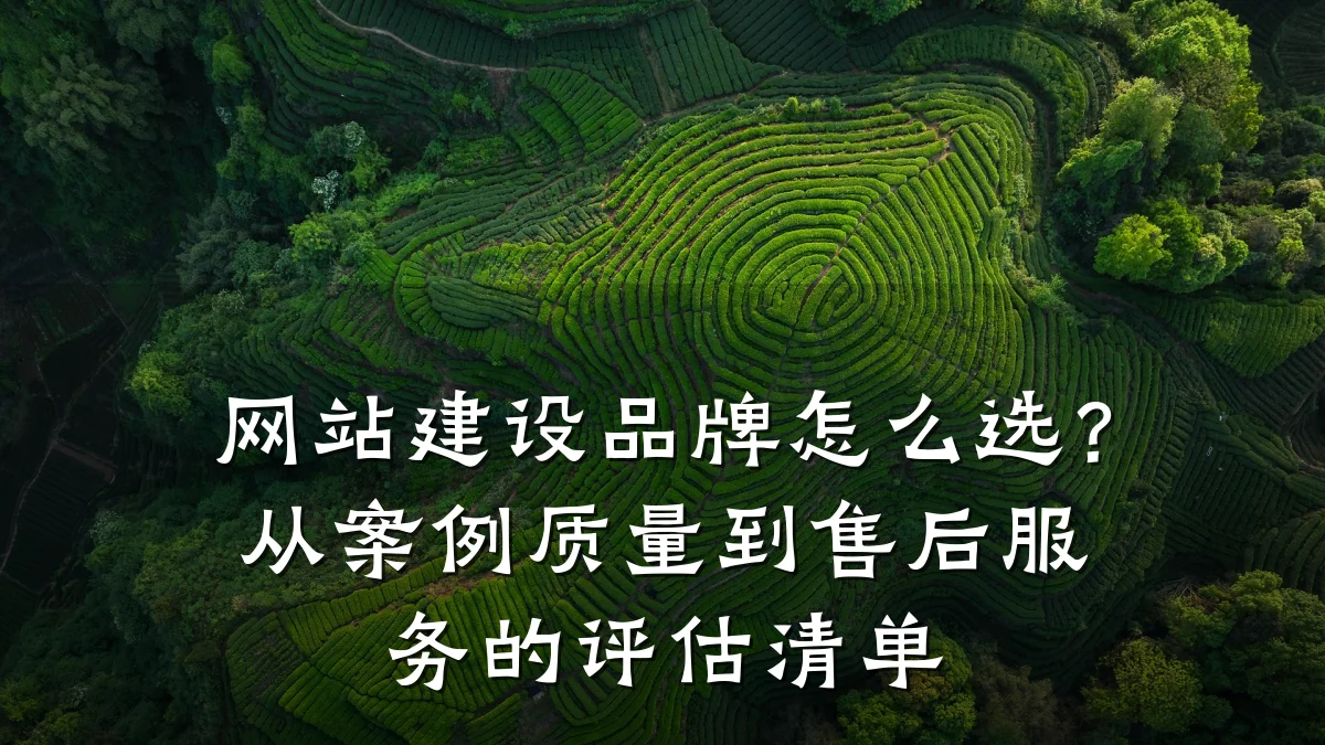 网站建设品牌怎么选？从案例质量到售后服务的评估清单