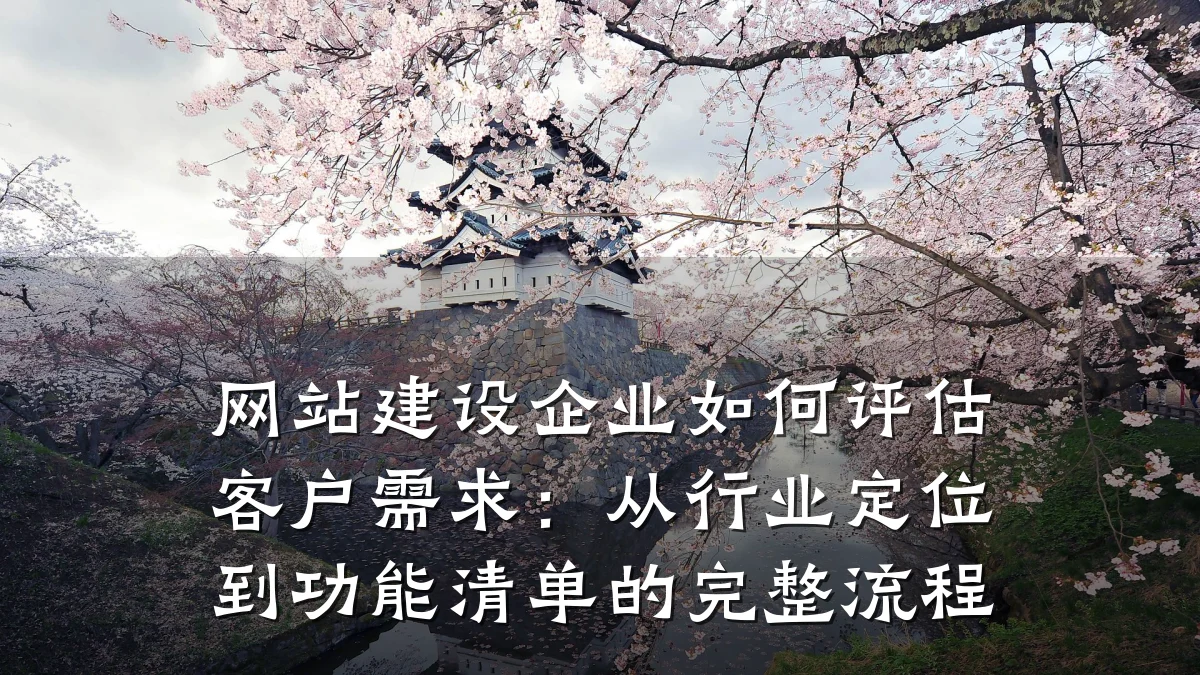 网站建设企业如何评估客户需求：从行业定位到功能清单的完整流程