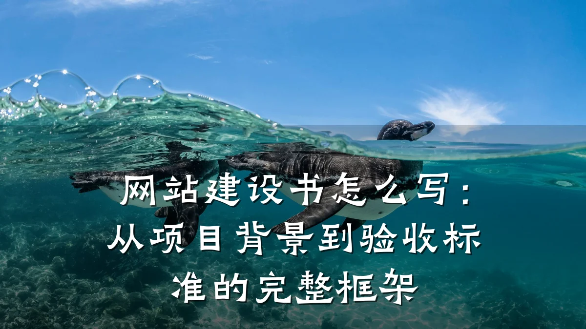 网站建设书怎么写:从项目背景到验收标准的完整框架