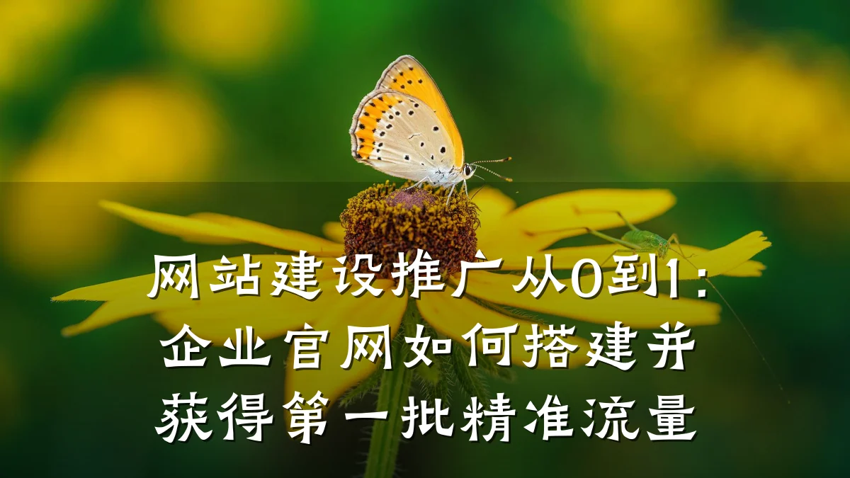 网站建设推广从0到1:企业官网如何搭建并获得第一批精准流量