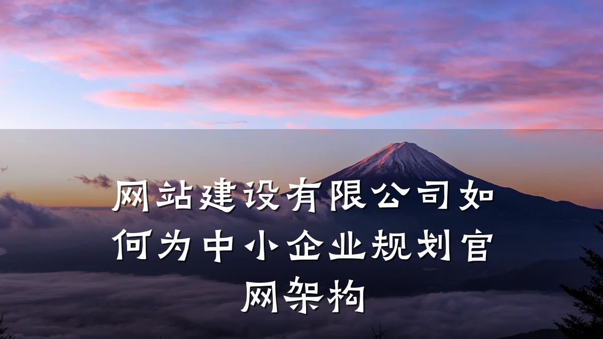 网站建设有限公司如何为中小企业规划官网架构