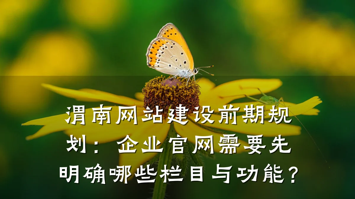 渭南网站建设前期规划:企业官网需要先明确哪些栏目与功能?