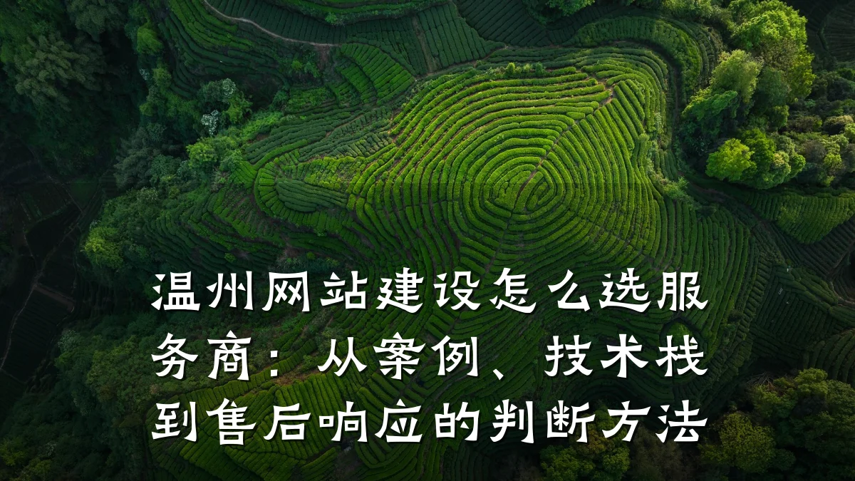 温州网站建设怎么选服务商:从案例、技术栈到售后响应的判断方法