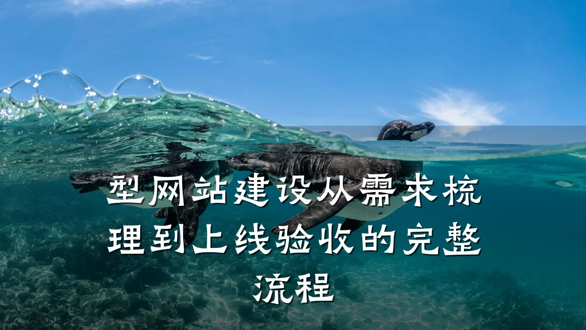 型网站建设从需求梳理到上线验收的完整流程