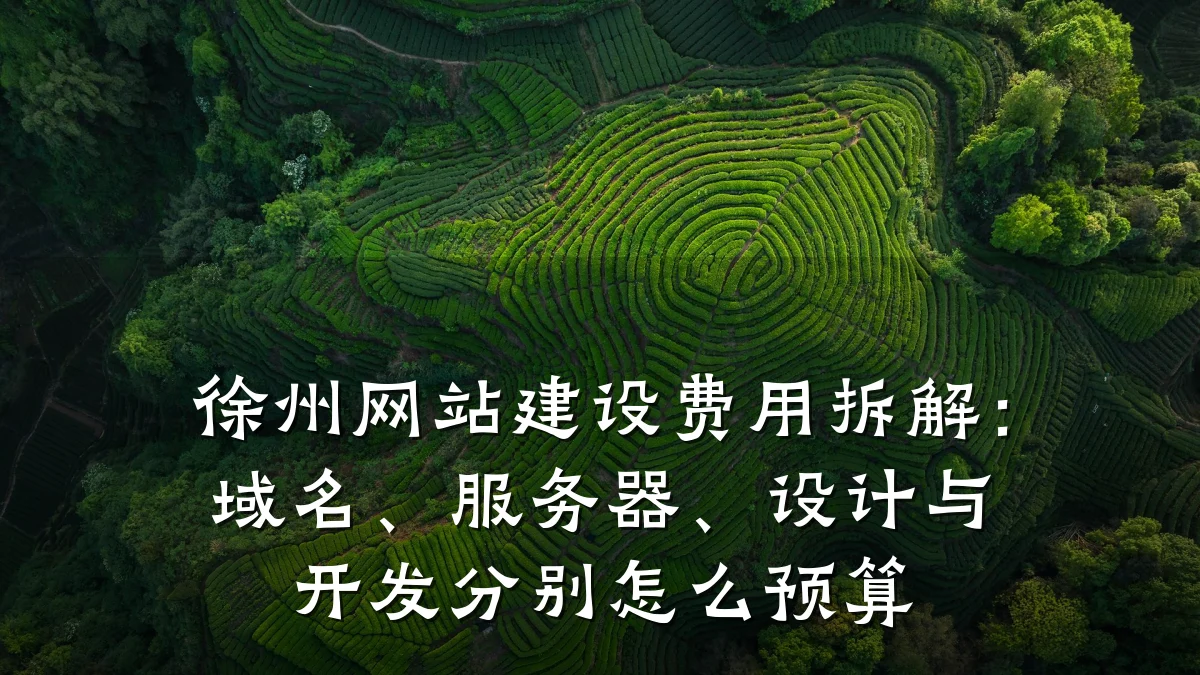徐州网站建设费用拆解：域名、服务器、设计与开发分别怎么预算