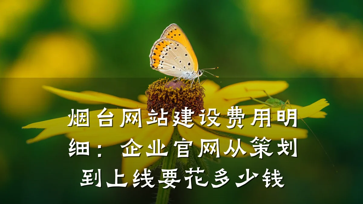 烟台网站建设费用明细:企业官网从策划到上线要花多少钱