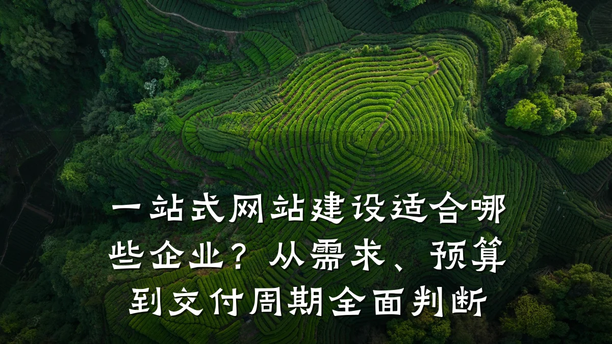 一站式网站建设适合哪些企业？从需求、预算到交付周期全面判断