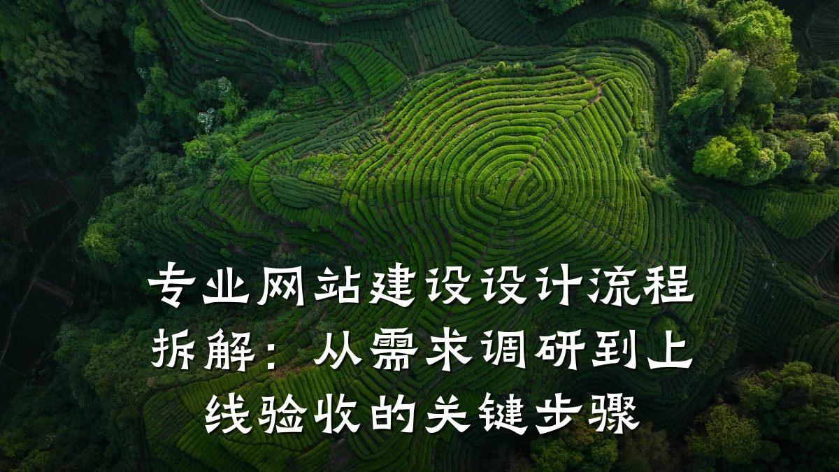 专业网站建设设计流程拆解:从需求调研到上线验收的关键步骤