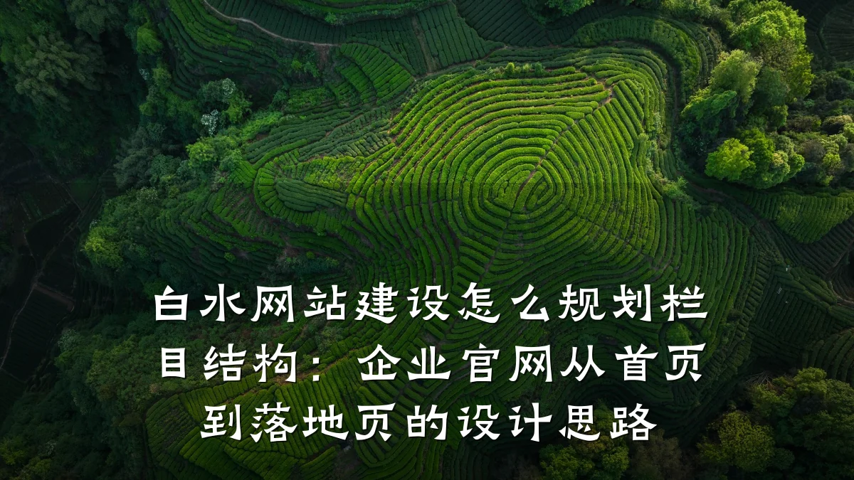 白水网站建设怎么规划栏目结构:企业官网从首页到落地页的设计思路