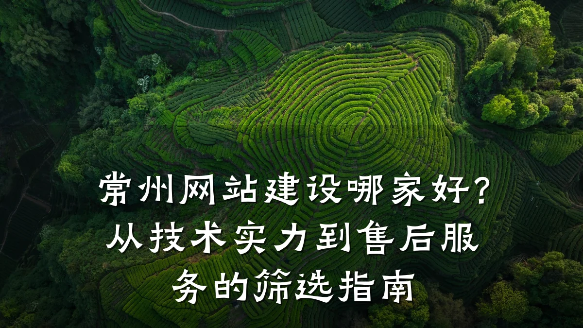 常州网站建设哪家好?从技术实力到售后服务的筛选指南