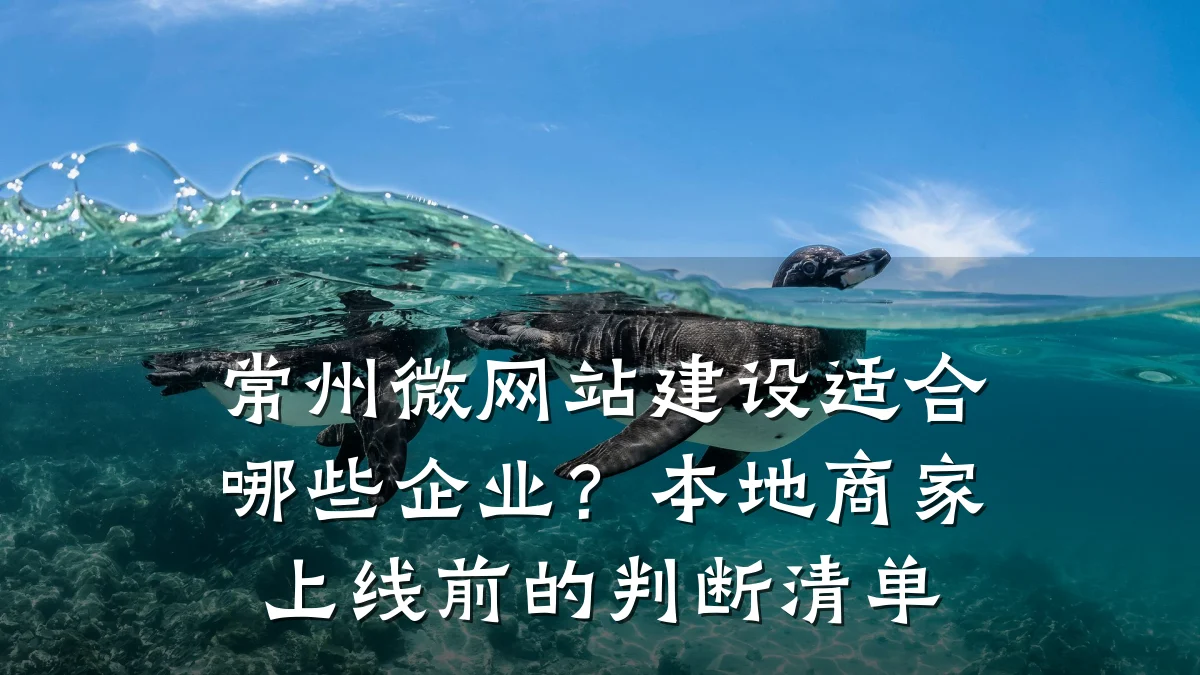 常州微网站建设适合哪些企业?本地商家上线前的判断清单