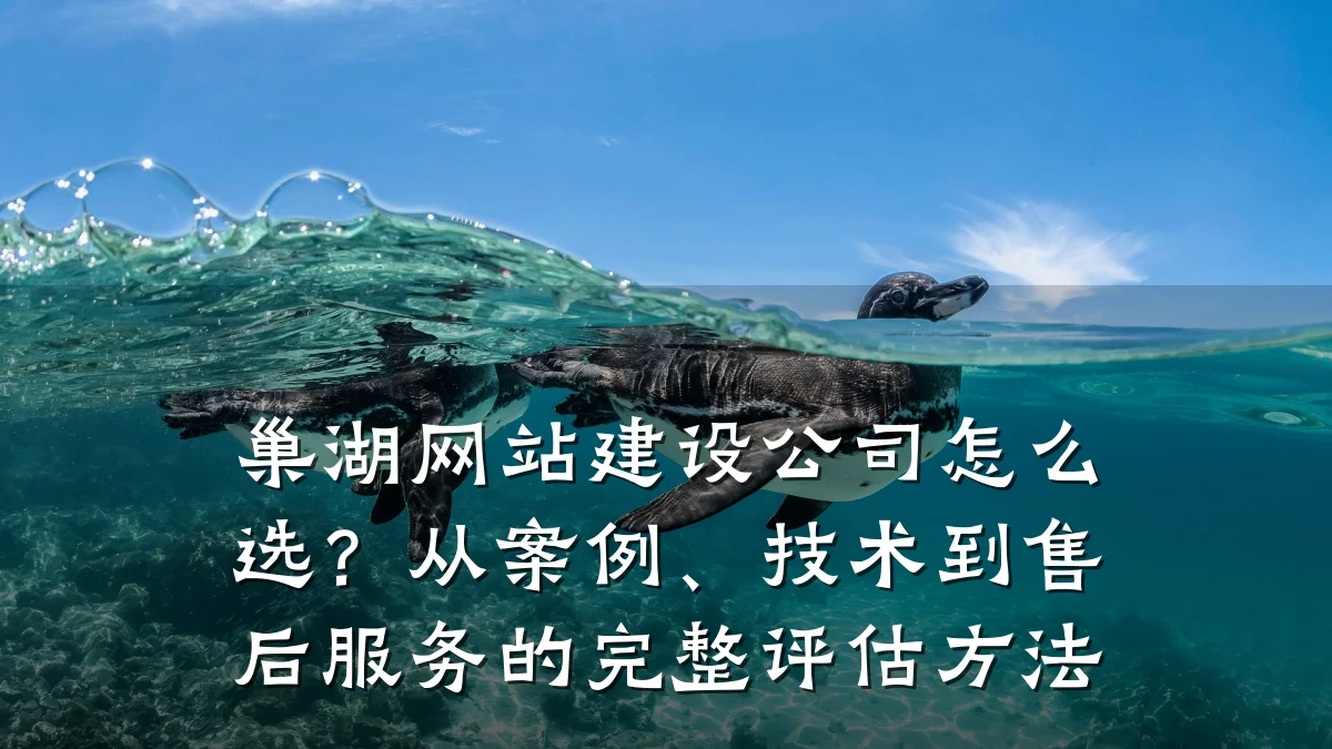 巢湖网站建设公司怎么选?从案例、技术到售后服务的完整评估方法