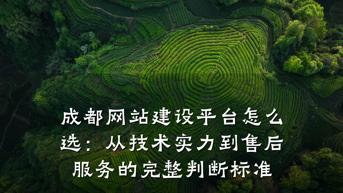 成都网站建设平台怎么选:从技术实力到售后服务的完整判断标准