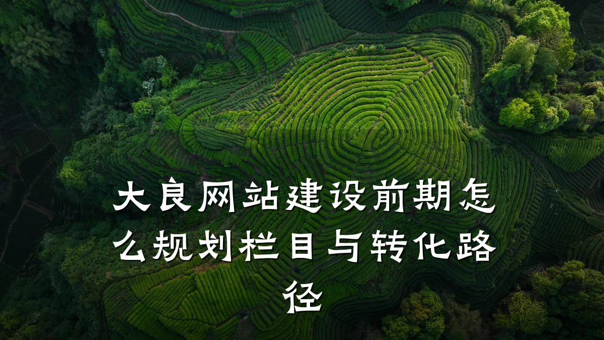 大良网站建设前期怎么规划栏目与转化路径