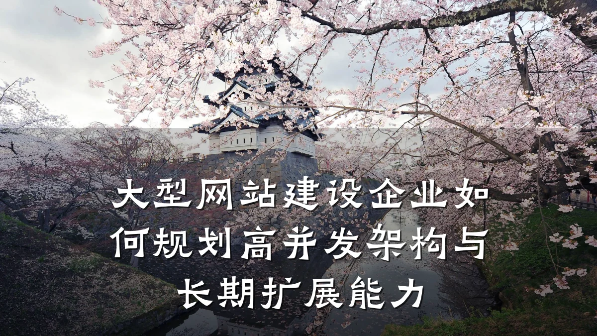 大型网站建设企业如何规划高并发架构与长期扩展能力