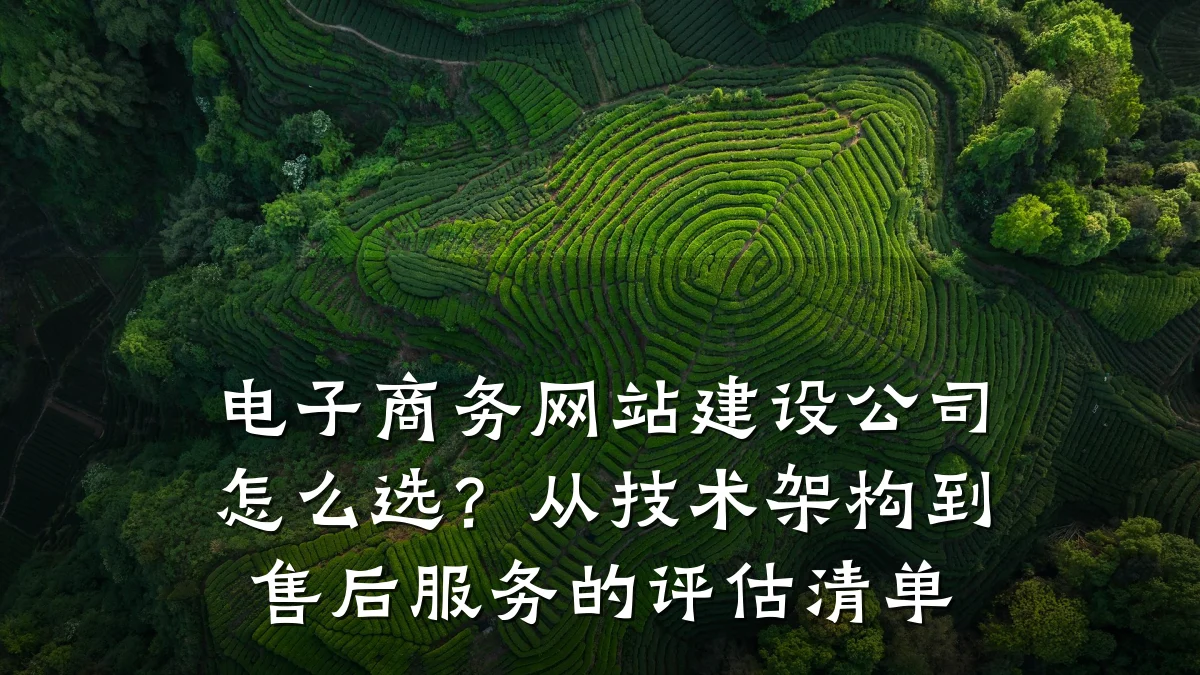电子商务网站建设公司怎么选？从技术架构到售后服务的评估清单