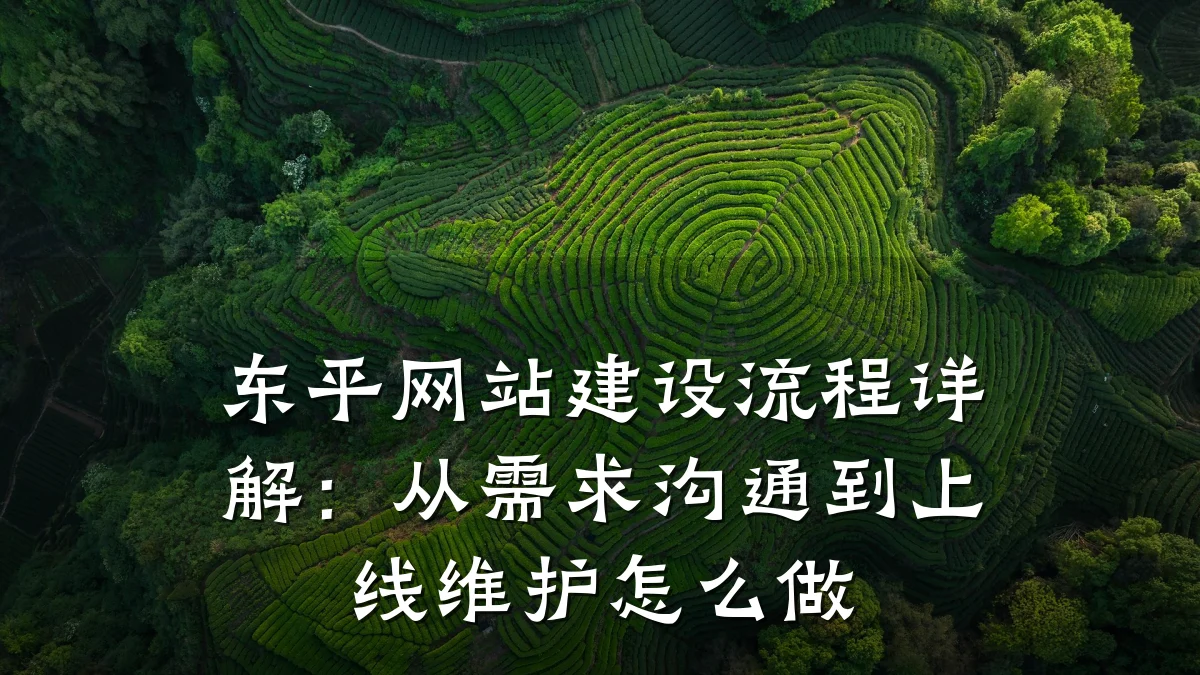 东平网站建设流程详解:从需求沟通到上线维护怎么做