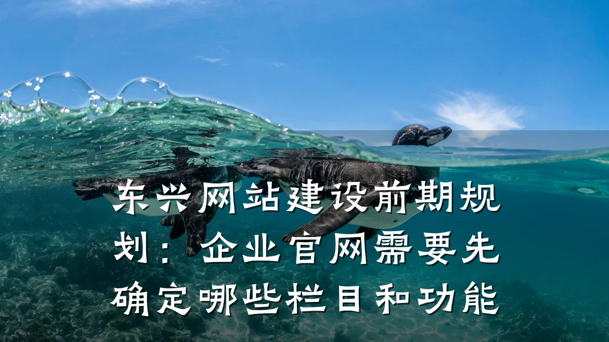 东兴网站建设前期规划:企业官网需要先确定哪些栏目和功能