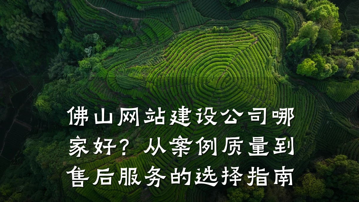 佛山网站建设公司哪家好？从案例质量到售后服务的选择指南