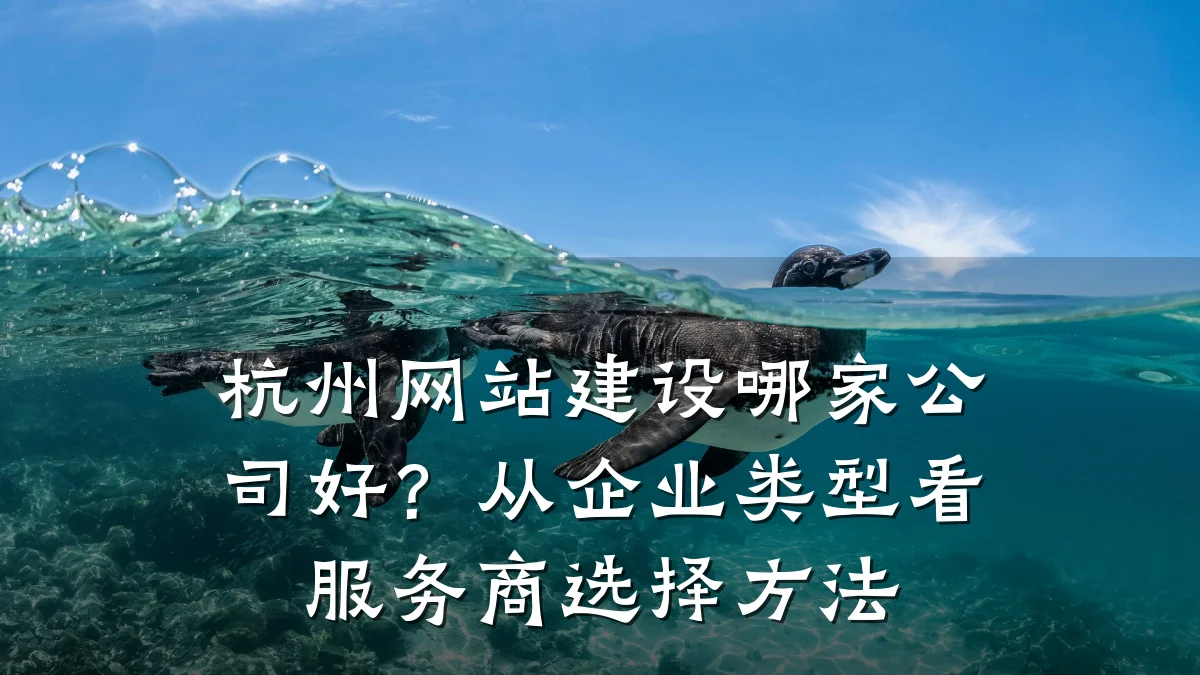 杭州网站建设哪家公司好?从企业类型看服务商选择方法