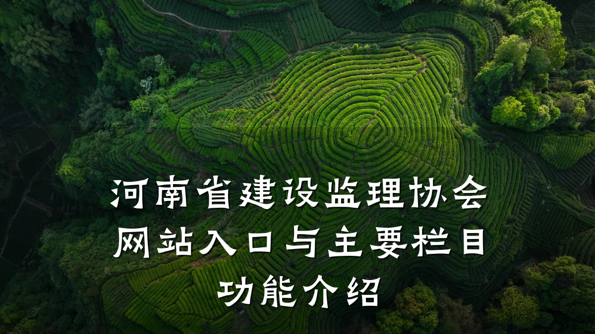 河南省建设监理协会网站入口与主要栏目功能介绍