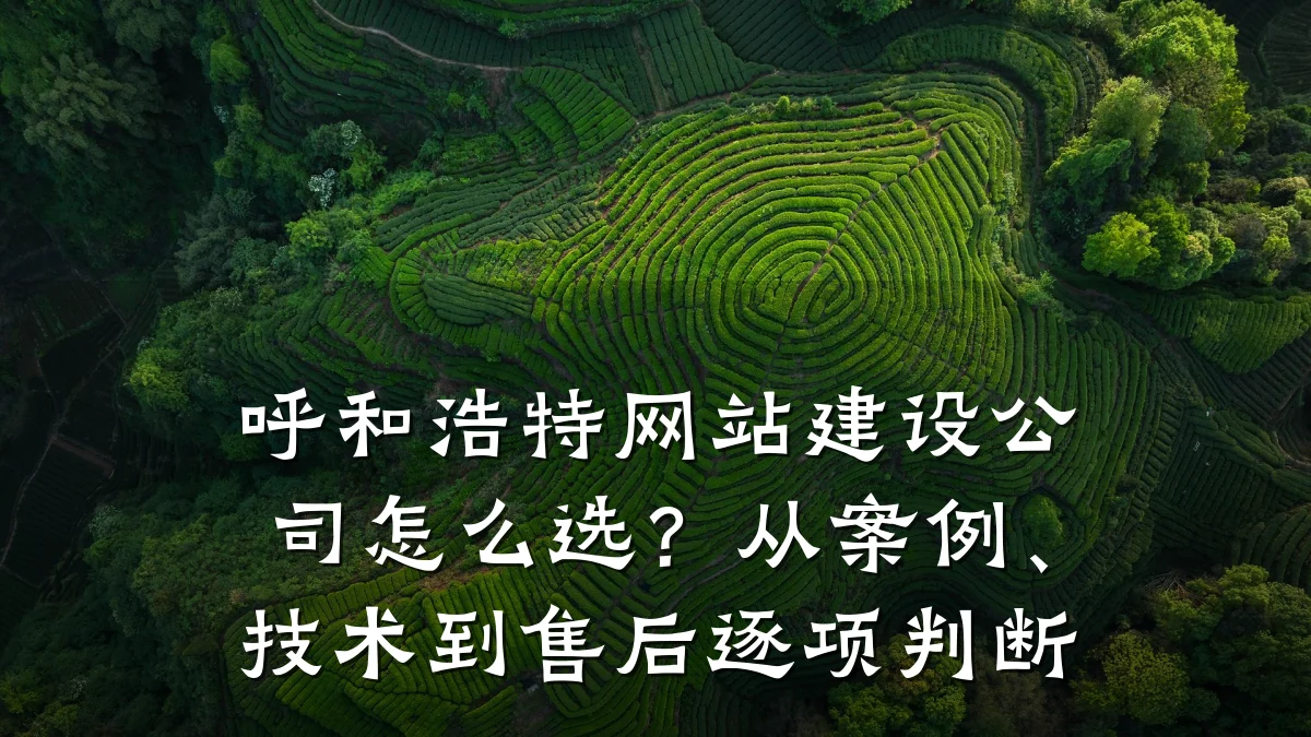 呼和浩特网站建设公司怎么选?从案例、技术到售后逐项判断